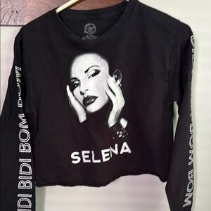 Selena Black Long Sleeve Small cropped top